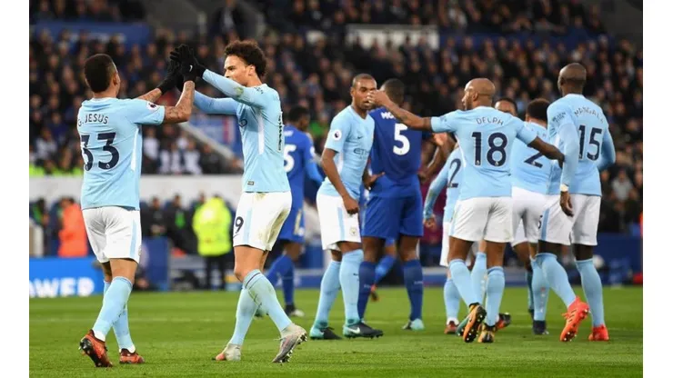 Leicester City vs Manchester City por la Carabao-EFL Cup 2018.