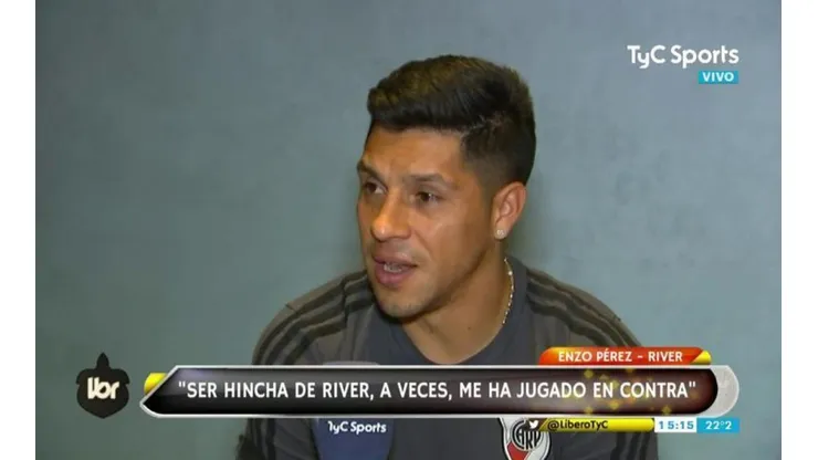 Enzo Pérez contó qué hizo en el segundo gol de River en la final ante Boca