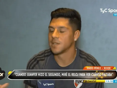 Enzo Pérez reveló que sintió cuando el tiro de Jara dio en el palo del arco de River