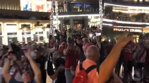 Les cortaron la fiesta: la policía de Emiratos Árabes arruinó un banderazo de River