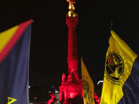 El Ángel se pinta de amarillo y los americanistas copan las calles de la ciudad
