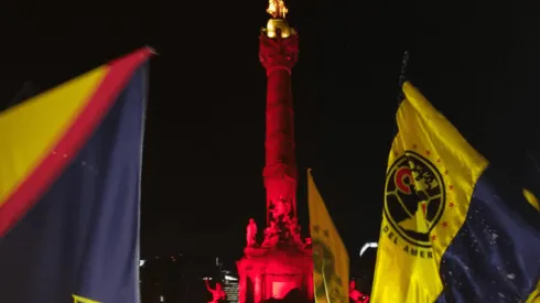El Ángel se pinta de amarillo y los americanistas copan las calles de la ciudad