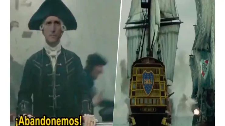Un hincha de River hizo una parodia de Piratas del Caribe con la cara de Guillermo y estallaron las redes