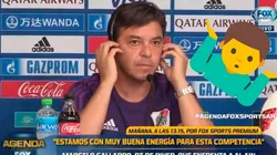 Le hicieron una pregunta en árabe, Gallardo no entendió nada y puso su mejor cara de póker