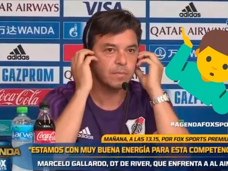 Le hicieron una pregunta en árabe, Gallardo no entendió nada y puso su mejor cara de póker
