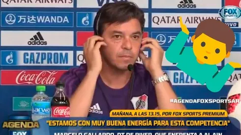 Le hicieron una pregunta en árabe, Gallardo no entendió nada y puso su mejor cara de póker