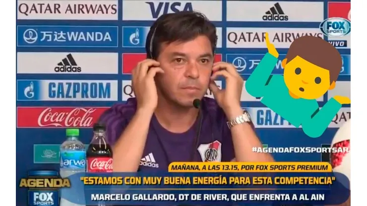 Le hicieron una pregunta en árabe, Gallardo no entendió nada y puso su mejor cara de póker
