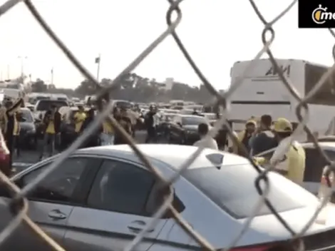 Lamentable: aficionados del América causaron disturbios en la llegada de algunos seguidores del Cruz Azul