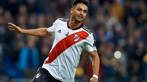 El Pity festeja su gol ante Boca