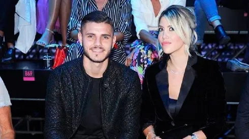 Wanda y Mauro en la gala de Armani.