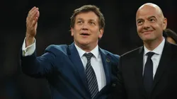 Alejandro Domínguez, presidente de la CONMEBOL junto a Gianni Infantino.