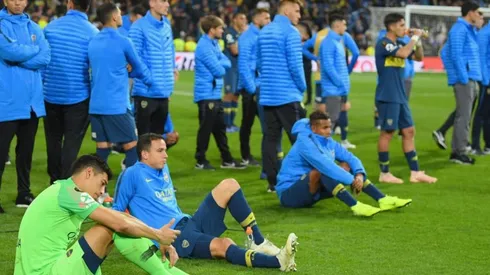 Boca, abatido tras la final en Madrid.