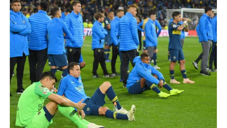 Boca, abatido tras la final en Madrid.