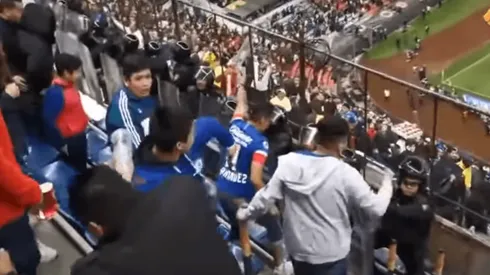 Conato de bronca entre aficionados del América y Cruz Azul en el Azteca