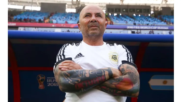 Sampaoli en el partido ante Francia.