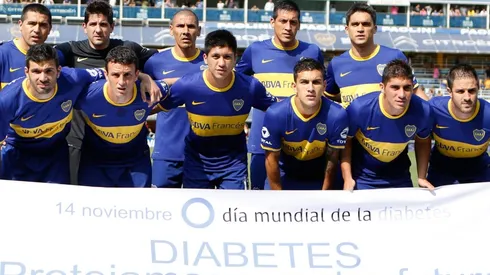 Boca antes del partido ante Tigre en 2014.