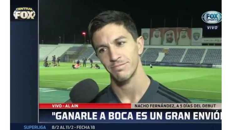 A Nacho Fernández le preguntaron por la frase de Riquelme y se le hizo una sonrisa gigante