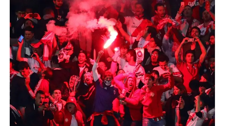 La hinchada de River en Madrid.