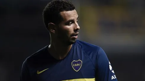 Edwin Cardona con la camiseta de Boca.