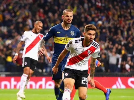 Montiel le respondió a Benedetto el gesto que hizo en su gol con la altura de un campeón