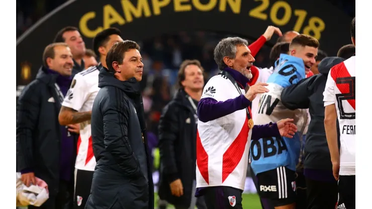 Marcelo Gallardo en los festejos de River.