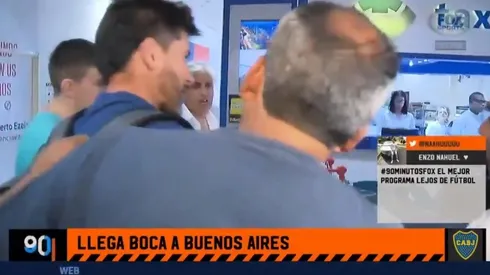 Pablo Pérez al llegar a Argentina.