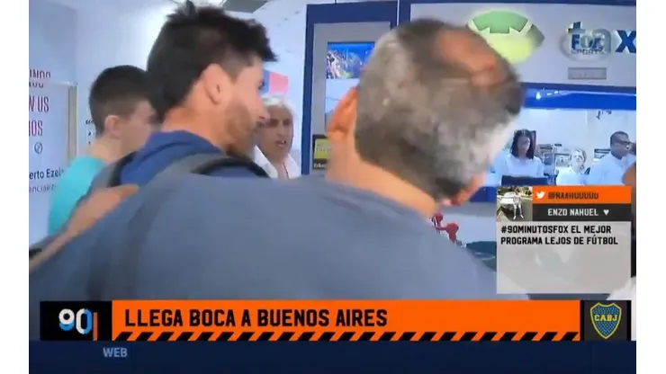 Pablo Pérez al llegar a Argentina.