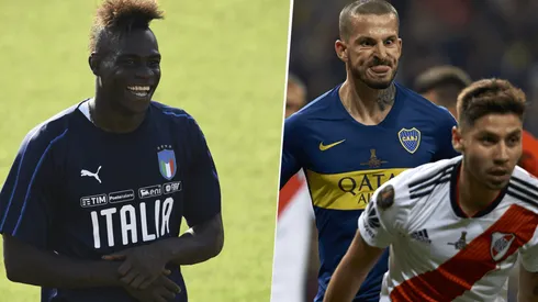 Foto de Dario Benedetto festejando ante River.