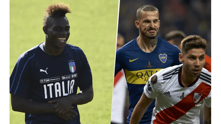Foto de Dario Benedetto festejando ante River.
