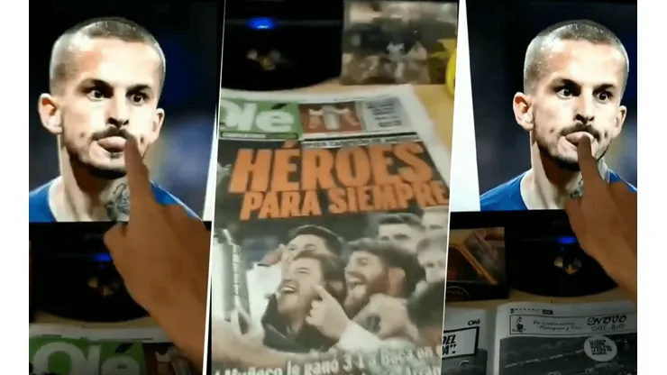Foto de Dario Benedetto y su lengua poderosa.