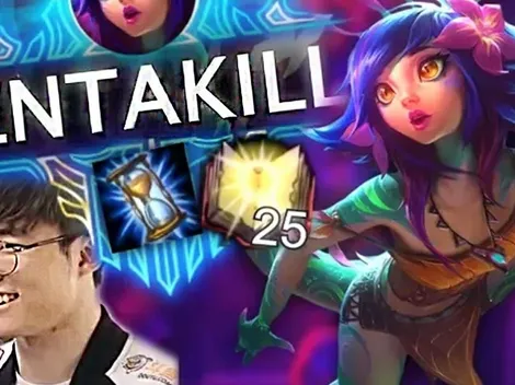 ¡Brutal! Faker usa por primera vez a Neeko en una partida de LOL y consigue un Pentakill