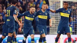 Nahitan Nández durante el encuentro.