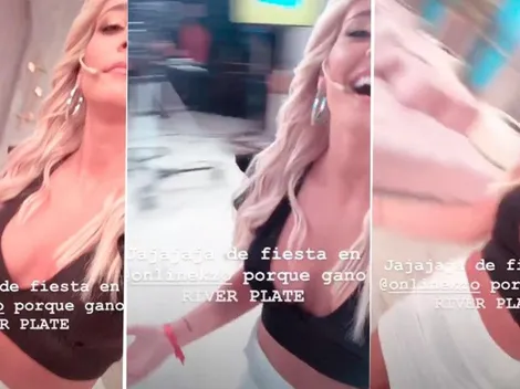 Sol Pérez arrancó el día bailando y de fiesta porque River ganó la Copa Libertadores