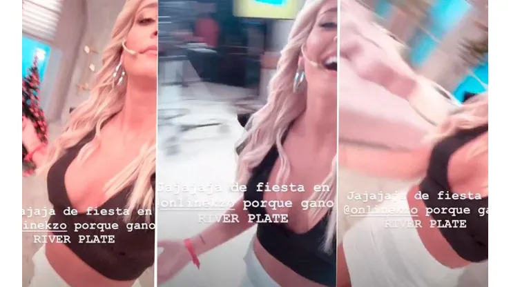 Sol Pérez arrancó el día bailando y de fiesta porque River ganó la Copa Libertadores