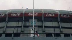 Foto del hincha de River en El Monumental.