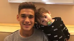 Pequeño campeón: las fotos que enamoran del hijo de Martínez Quarta besando la Libertadores