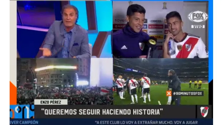 Enzo Pérez, eufórico, contó cuántos días tiene pensado festejar el plantel de River