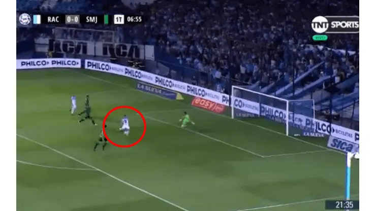 Foto del gol que se comió Cristaldo.