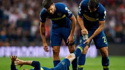Foto de los jugadores de Boca en el Santiago Bernabéu.