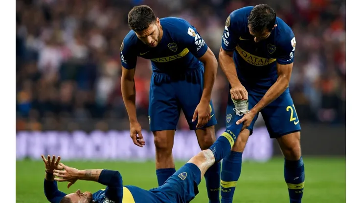 Foto de los jugadores de Boca en el Santiago Bernabéu.