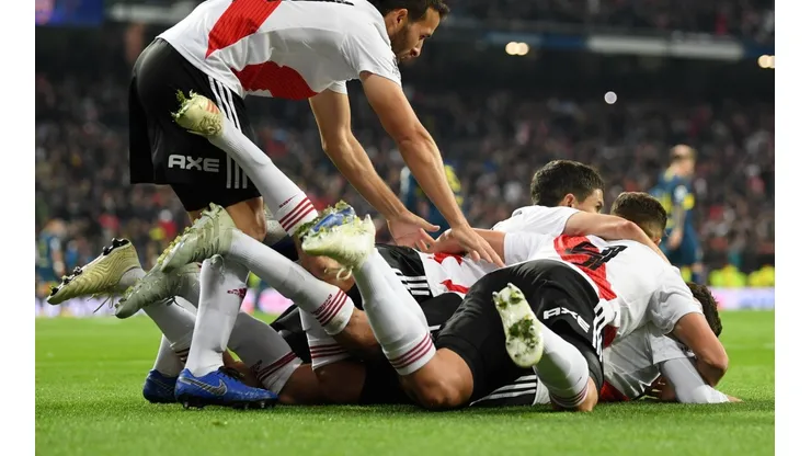 Foto de los jugadores de River celebrando.
