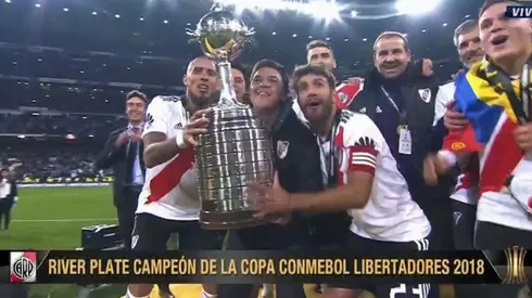 Momento épico: el Muñeco Gallardo campeón pisó el césped del Bernabéu
