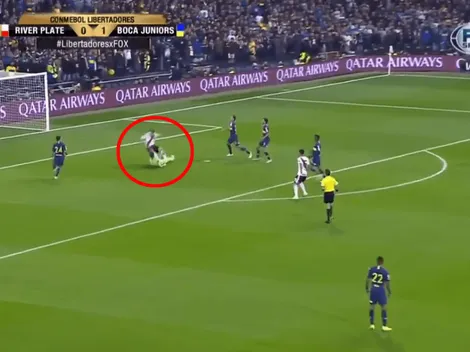 Polémica: Pratto tocó la pelota, Andrada lo chocó y todo River pidió penal