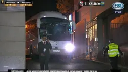 El micro de River en el Bernabeu.