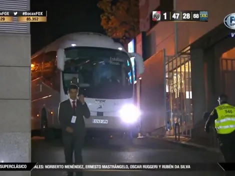 Entre cantos y aplausos, River llegó al Santiago Bernabeu