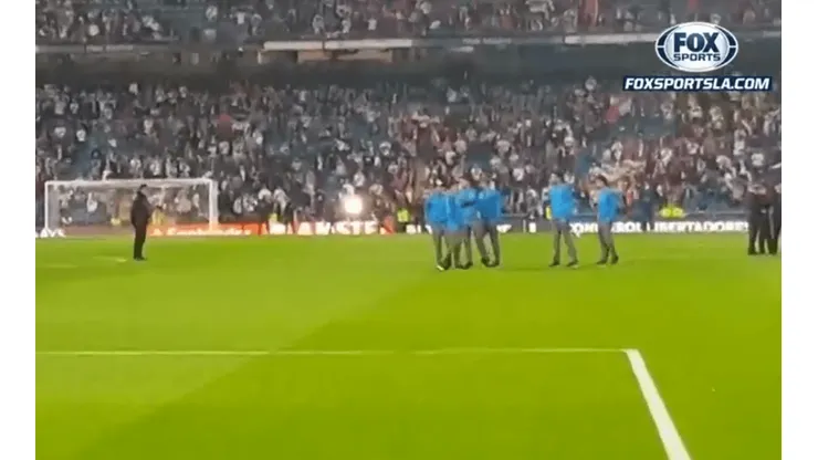 Foto de los jugadores de Boca en el Bernabéu.