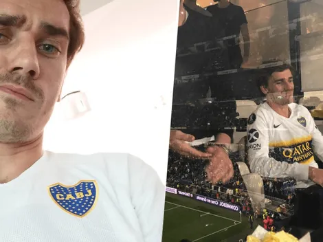 Muy bostero: Griezmann está en el Bernabéu con la camiseta de Boca