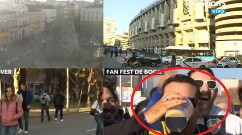 Previa a lo Boca: tenía un vaso lleno de Fernet, lo desafiaron a tomarse todo y este hincha no dudó
