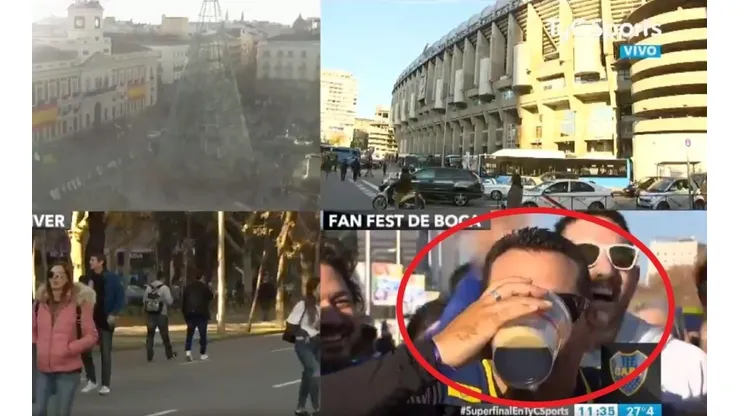Previa a lo Boca: tenía un vaso lleno de Fernet, lo desafiaron a tomarse todo y este hincha no dudó