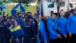 Recibimiento a Boca en el hotel.